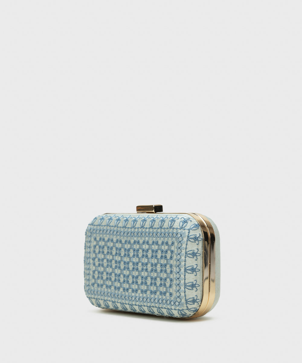 Women's Blue Hard Clutch