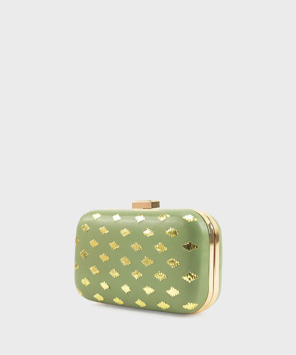 Women's Green Hard Clutch