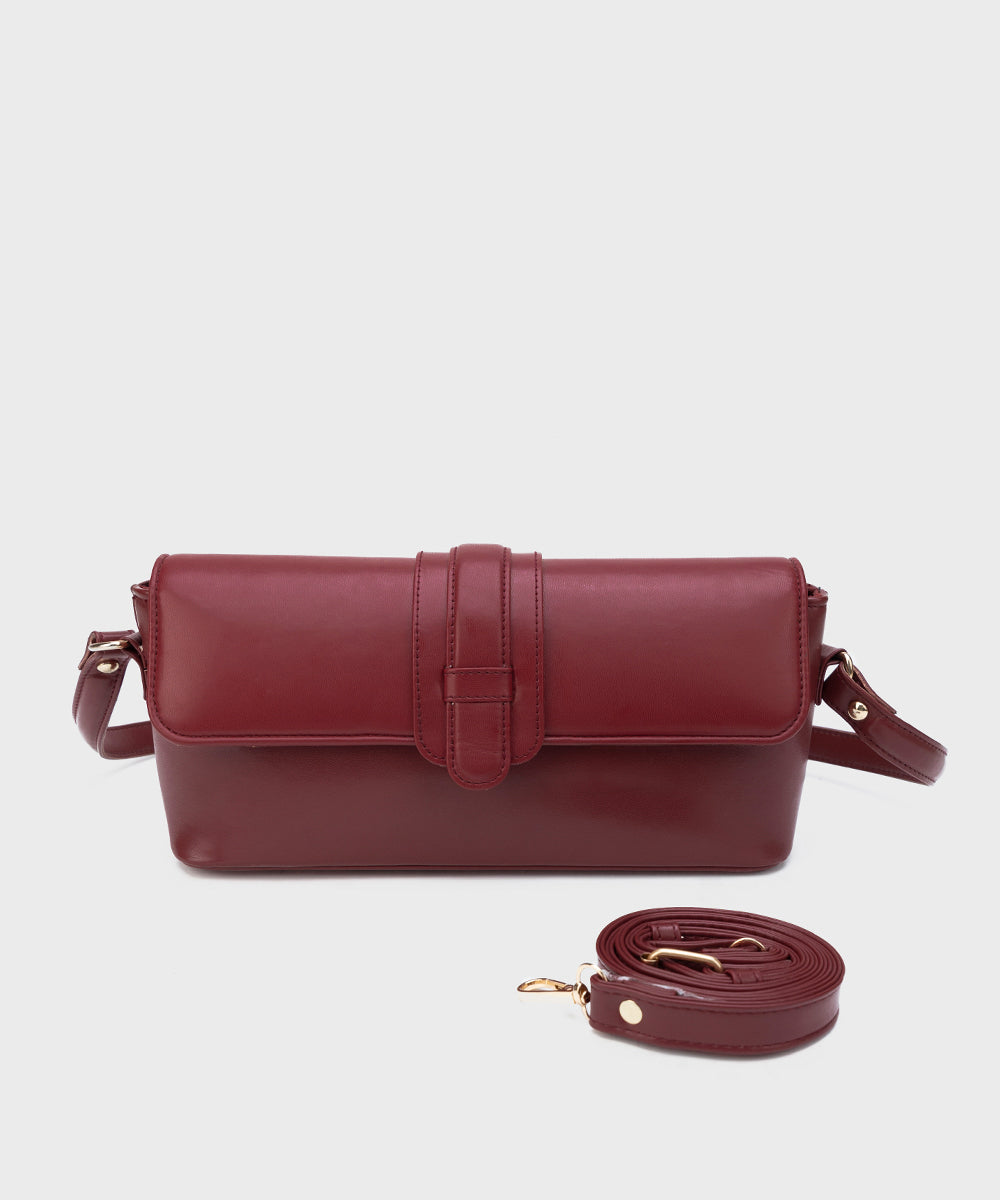 Faux Leather Shoulder Bag