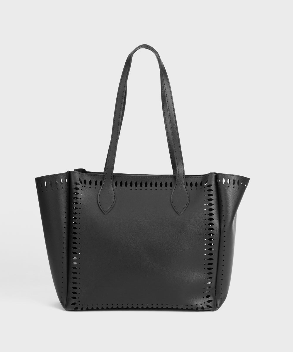 Ladies black tote handbags best sale