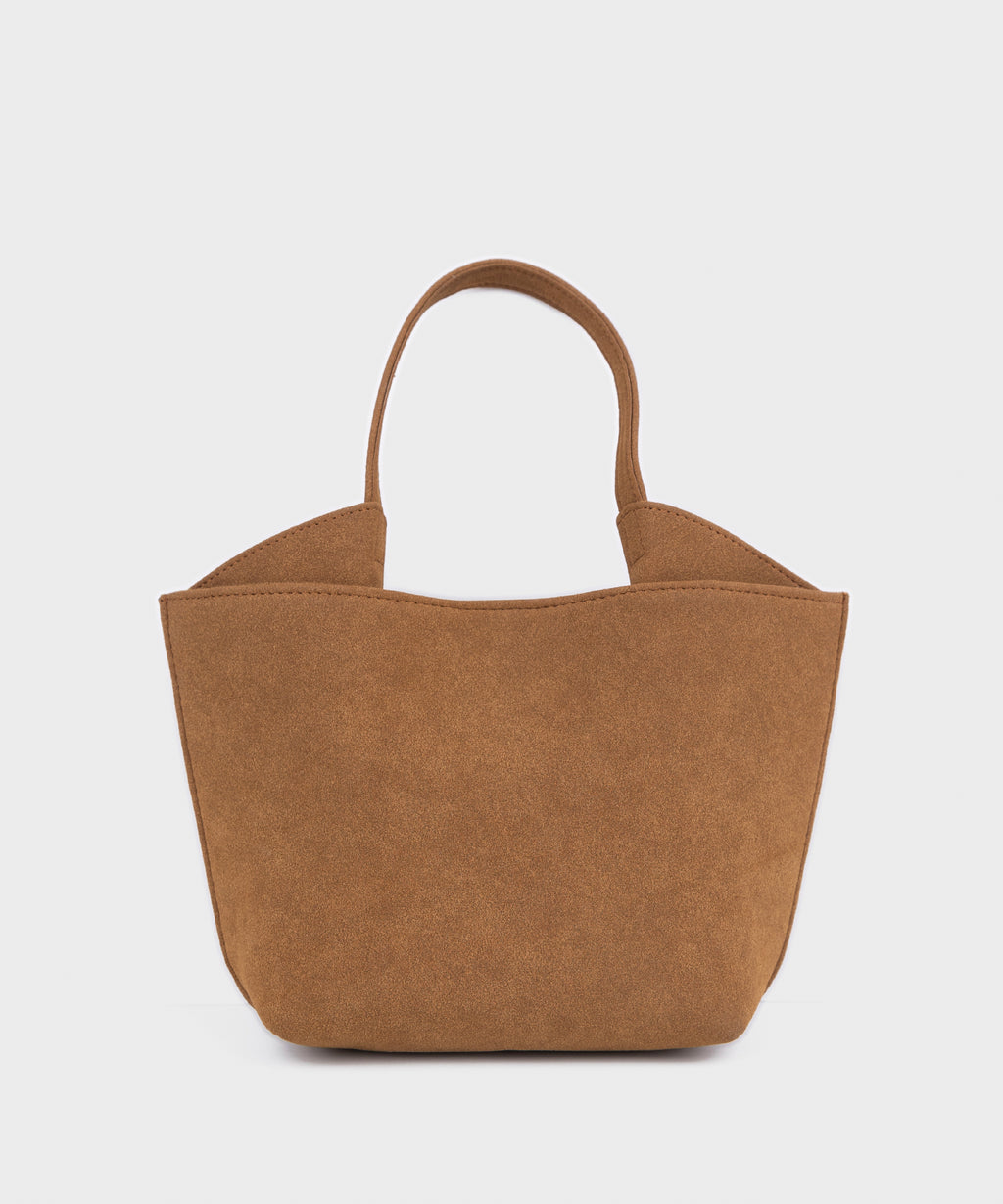 Tan Top Handle Bag
