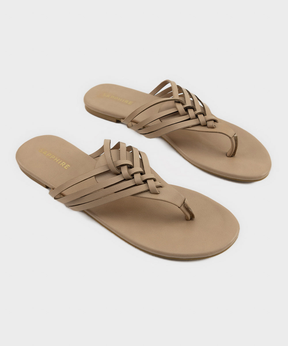 Women's Beige Kolapuri