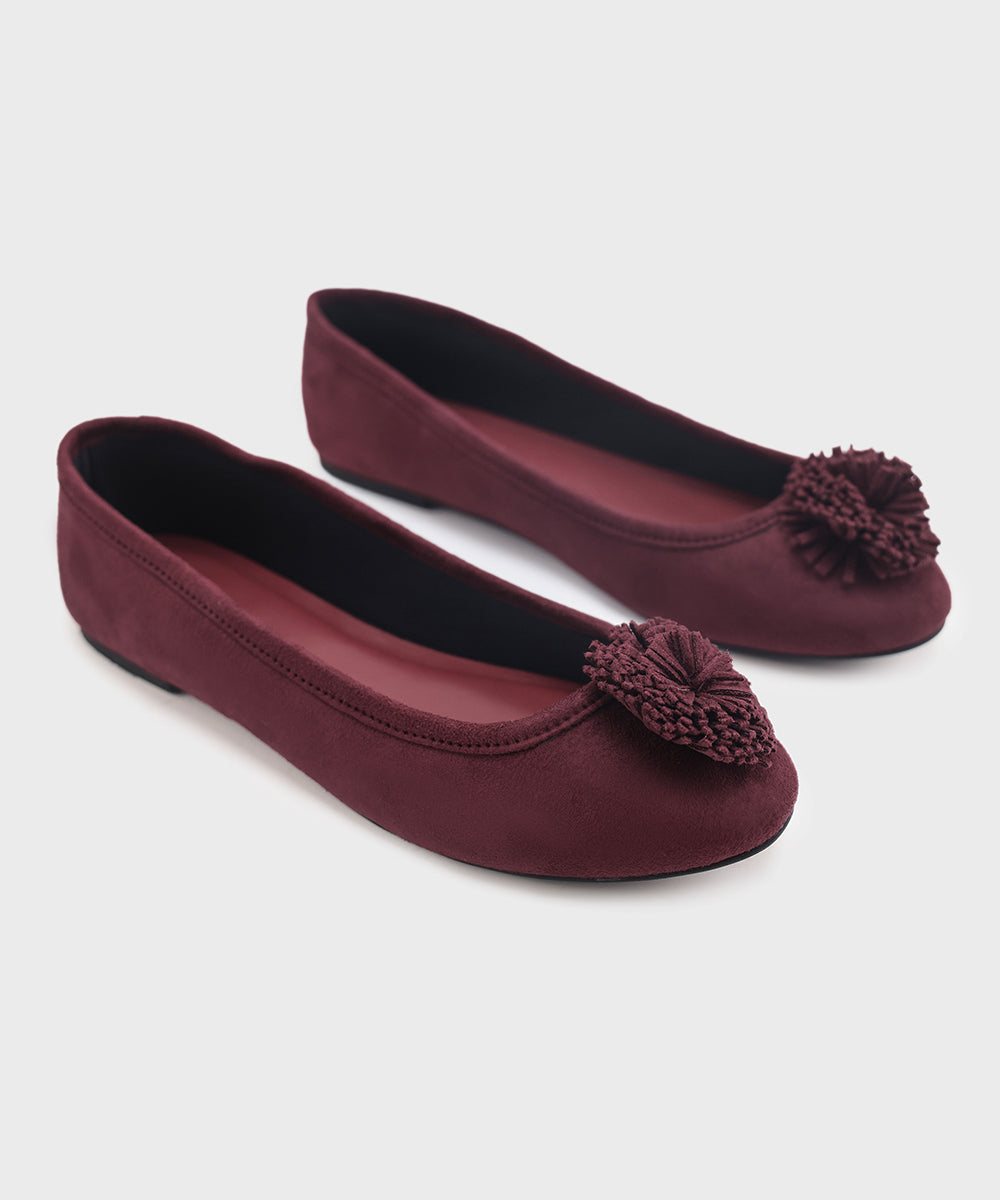 Women's Maroon Flats