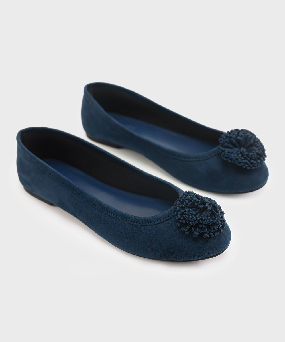 Navy blue flats on sale