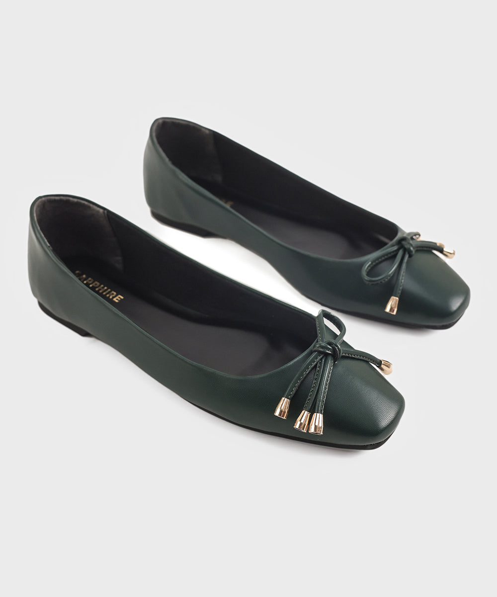 Women's Dark Green Flats