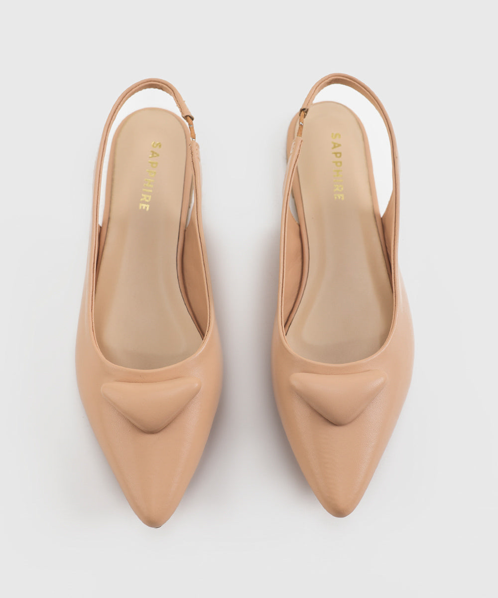 Women's beige Sling back