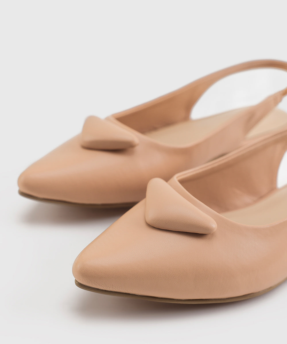 Women's beige Sling back