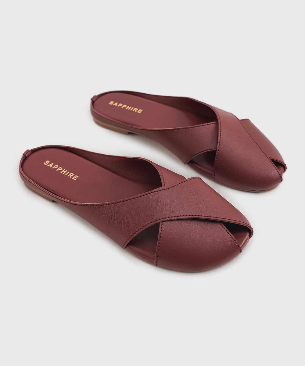 Women's Maroon Mules