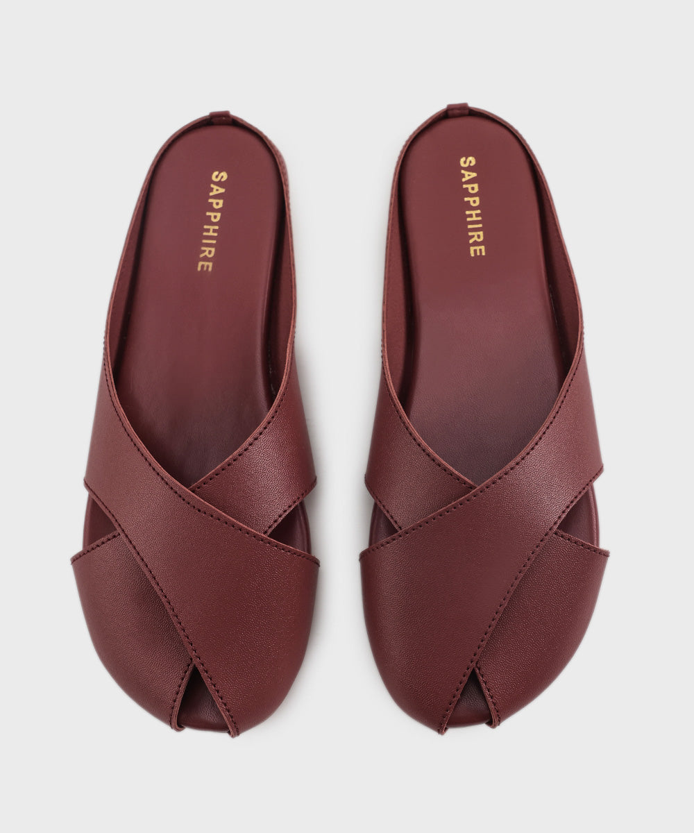 Women's Maroon Mules