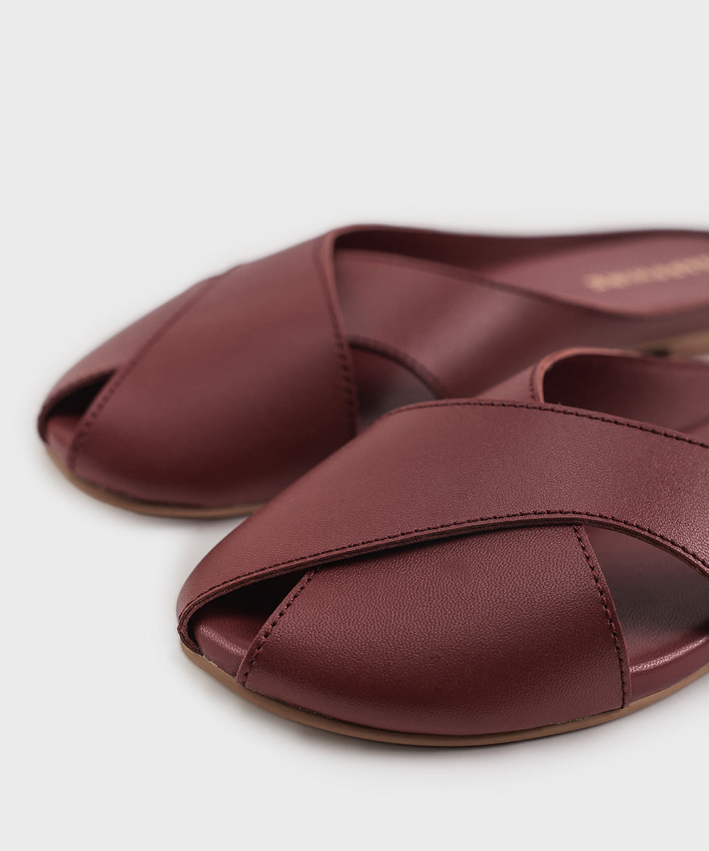 Women's Maroon Mules