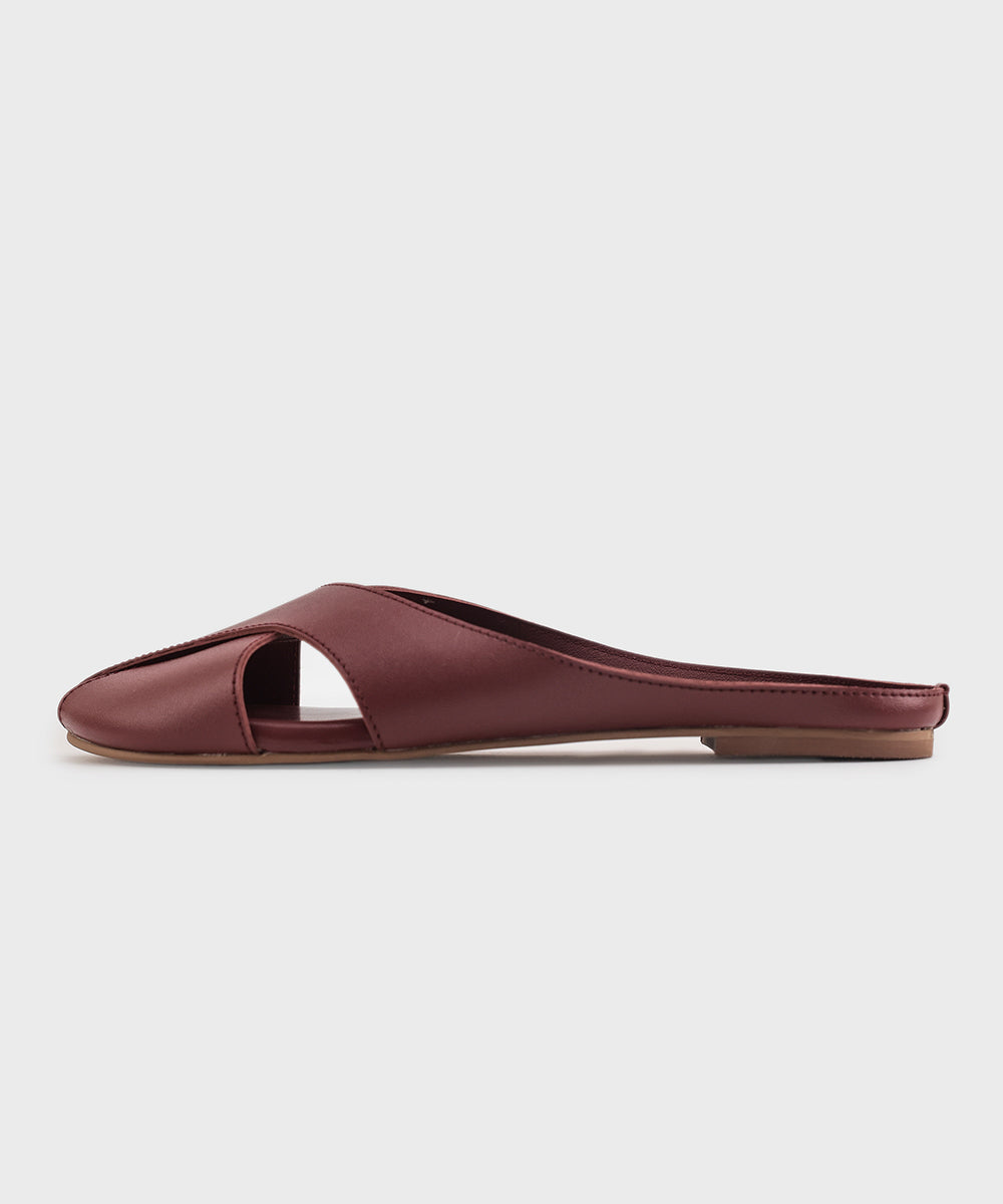 Women's Maroon Mules