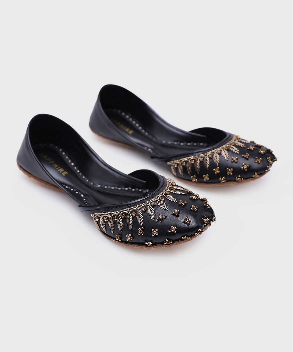 Women's Black Khussas