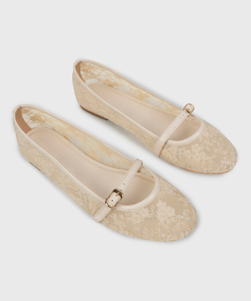 Beige Mary Janes