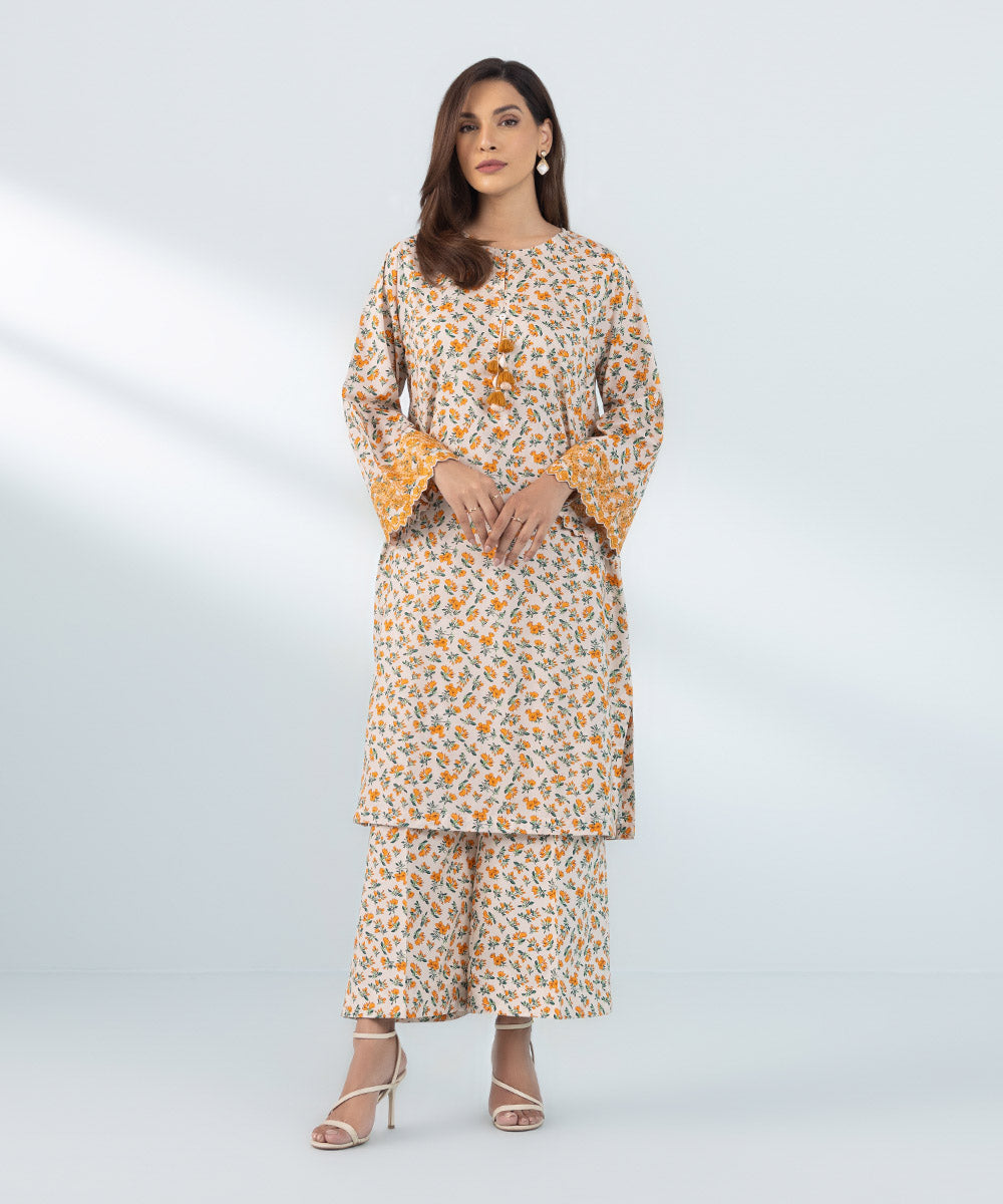 Women's Multi 2 Piece Embroidered Lawn Suit