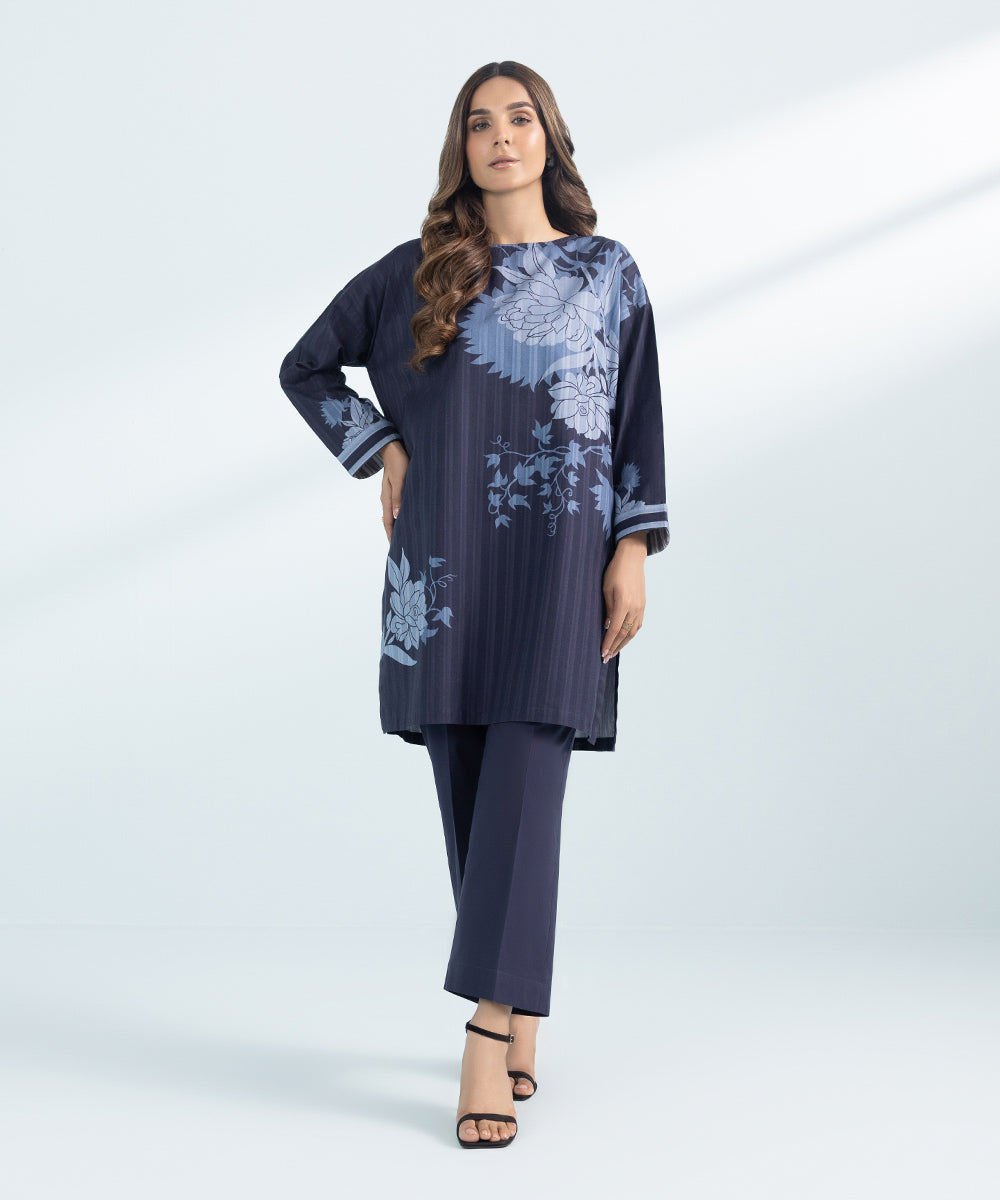 Women's Pret Leno Kara Printed Blue 2 Piece Suit