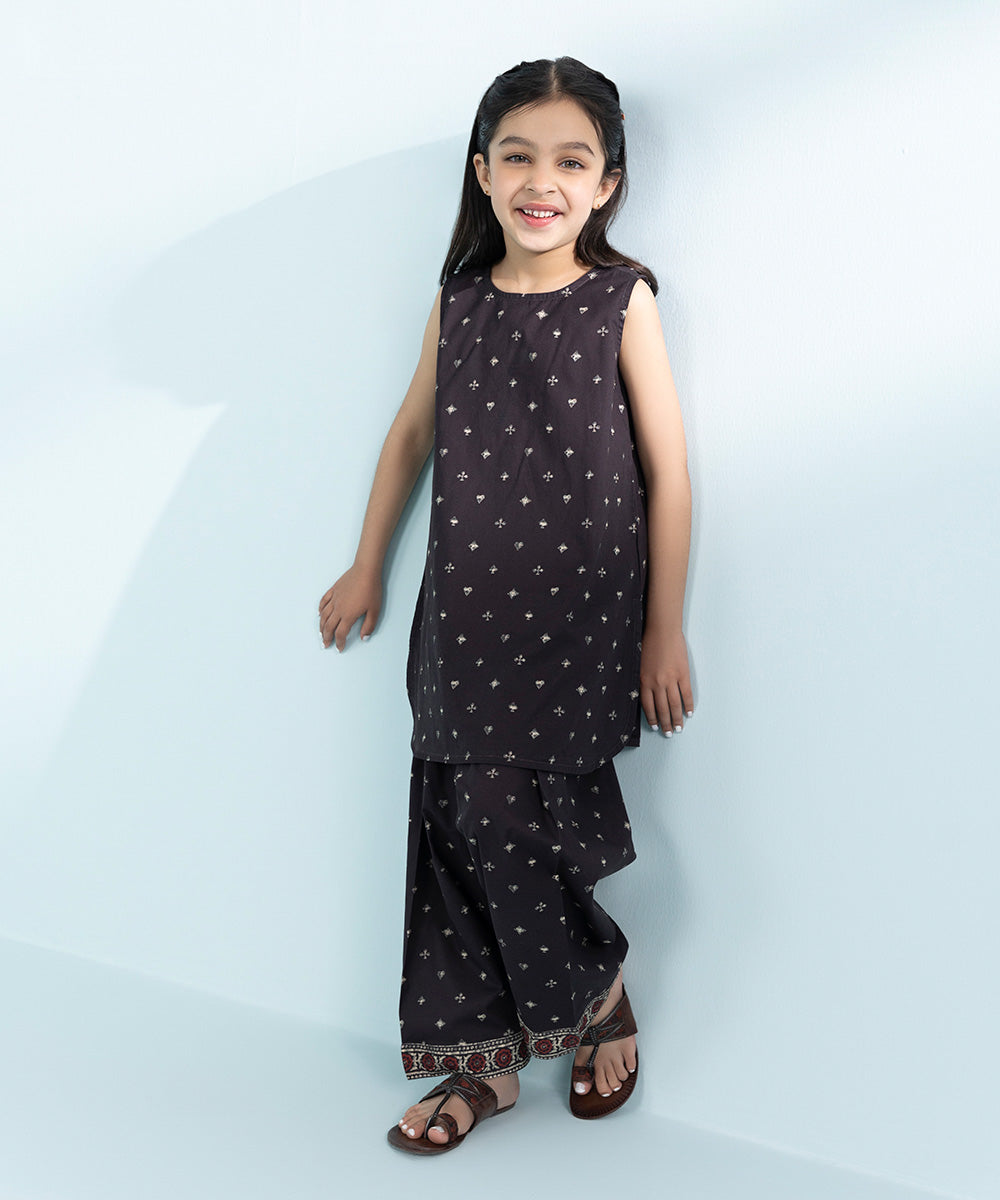 Mommy & Me Girls Two Piece Brown Suit 