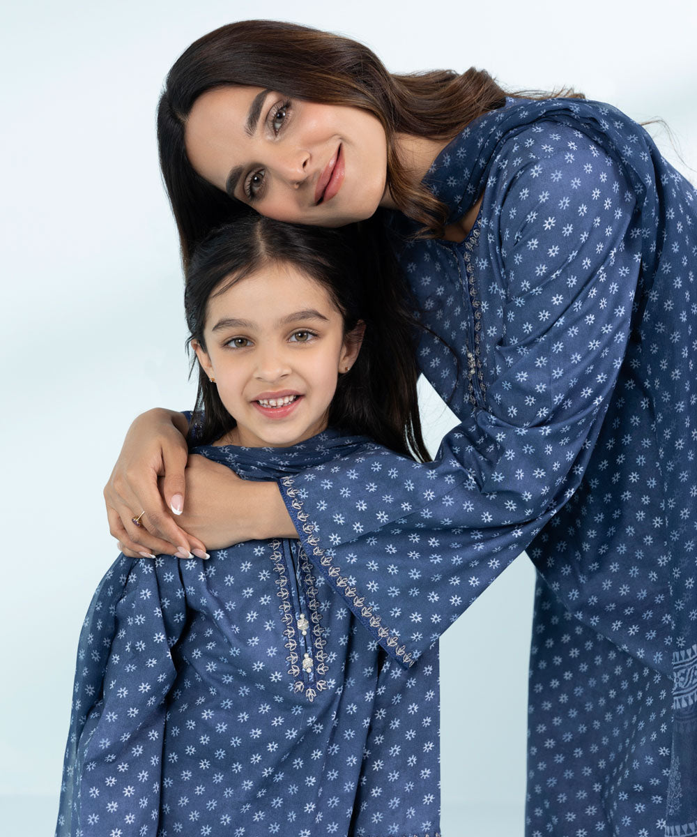 Mommy & Me Girls Three Piece Blue Suit 