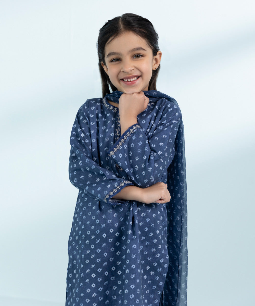 Mommy & Me Girls Three Piece Blue Suit 