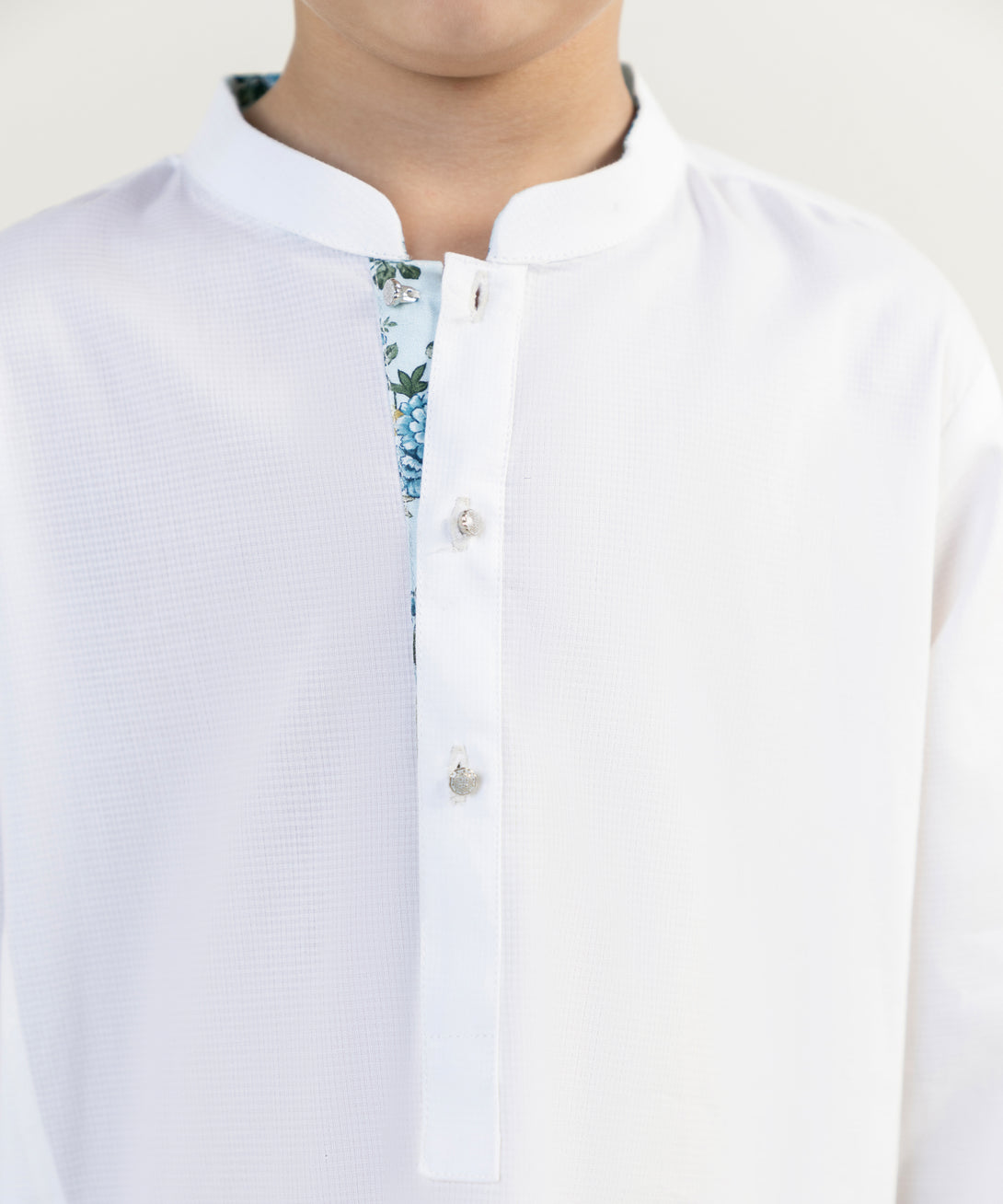 Boy's 100% Cotton Plain White Kurta Trousers