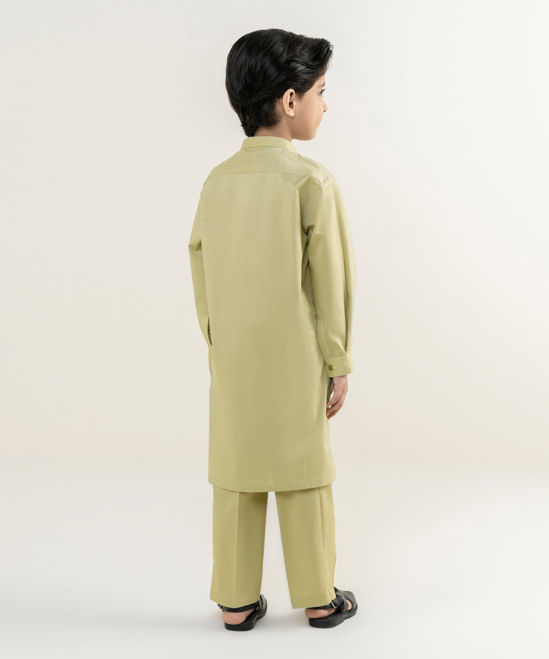Boy's 100% Cotton Plain Khaki Kurta Trousers