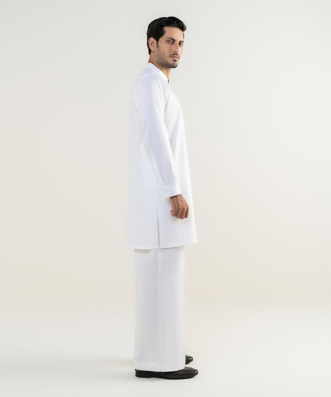 Men's 100% Cotton Plain White Kurta Trousers