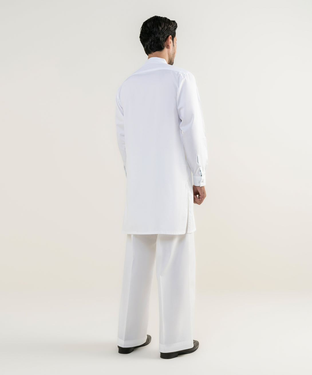 Men's 100% Cotton Plain White Kurta Trousers