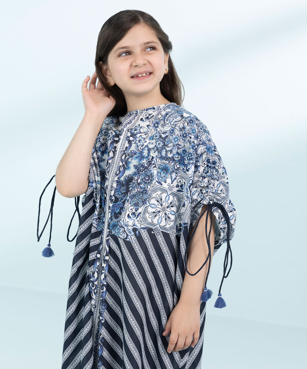 Mommy & Me Girls One Piece Blue Kaftan