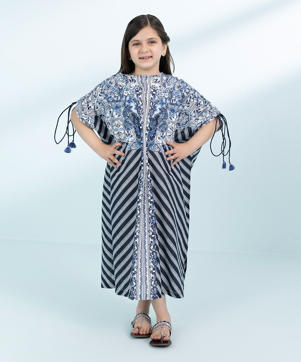 Mommy & Me Girls One Piece Blue Kaftan