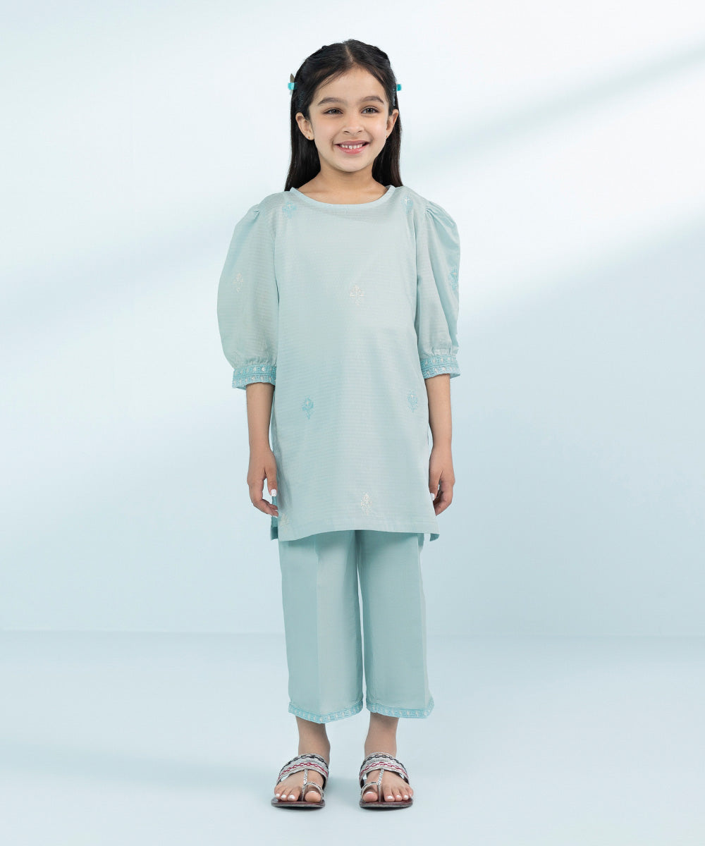 Mommy & Me Girls Two Piece Blue Suit 