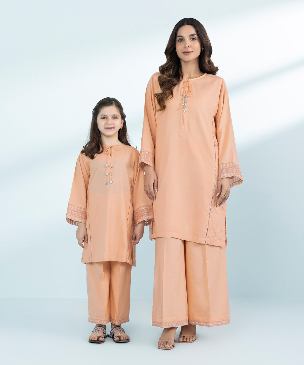 Mommy & Me Girls Two Piece Pink Suit 