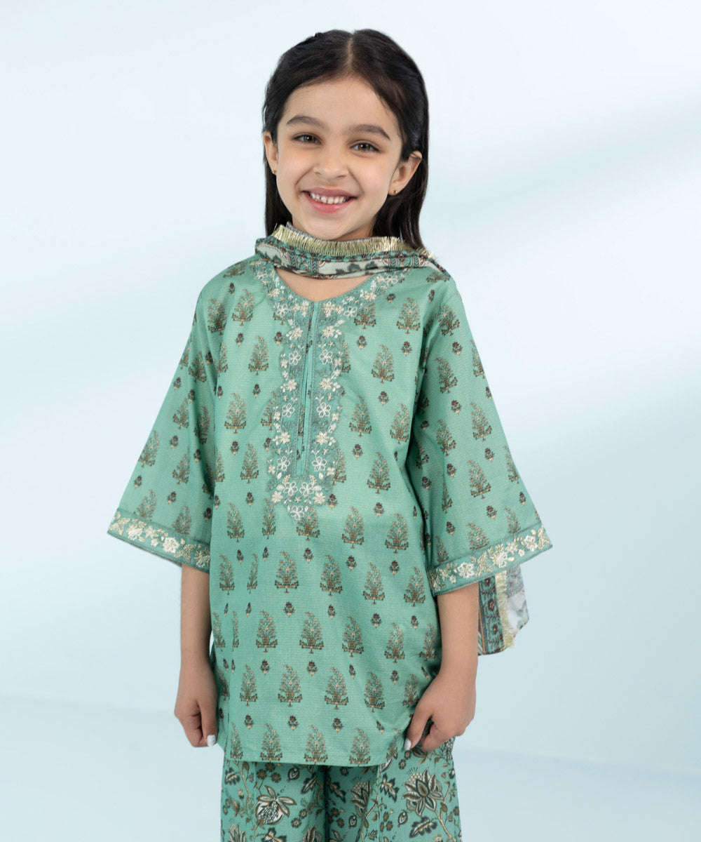 Mommy & Me Girls Three Piece Green Suit 