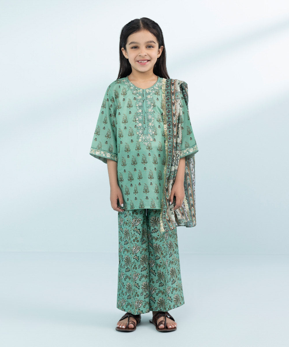 Mommy & Me Girls Three Piece Green Suit 