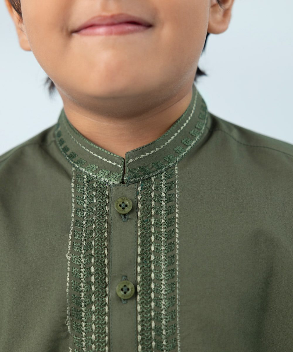 Like Father Like Son Olive Boys Kurta