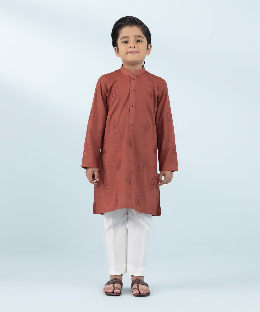 Like Father Like Son Rust Boys Kurta