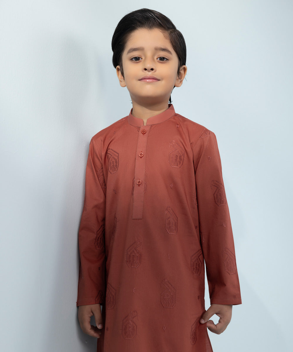 Like Father Like Son Rust Boys Kurta