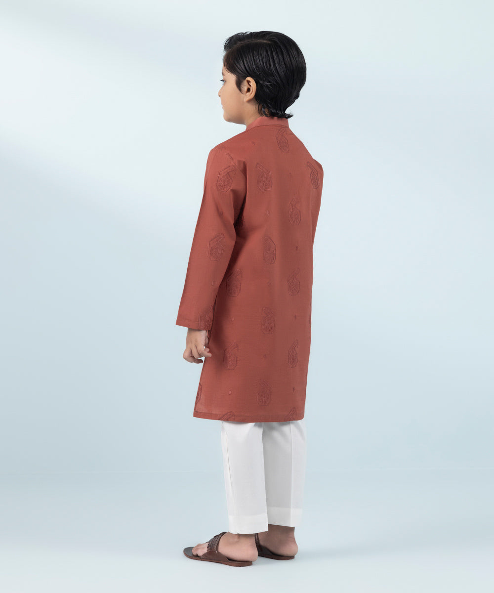 Like Father Like Son Rust Boys Kurta