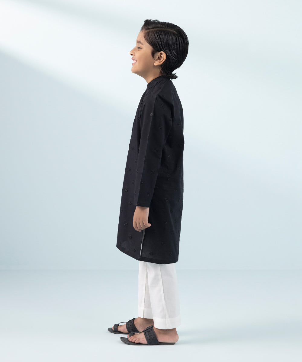Like Father Like Son Black Boys Kurta