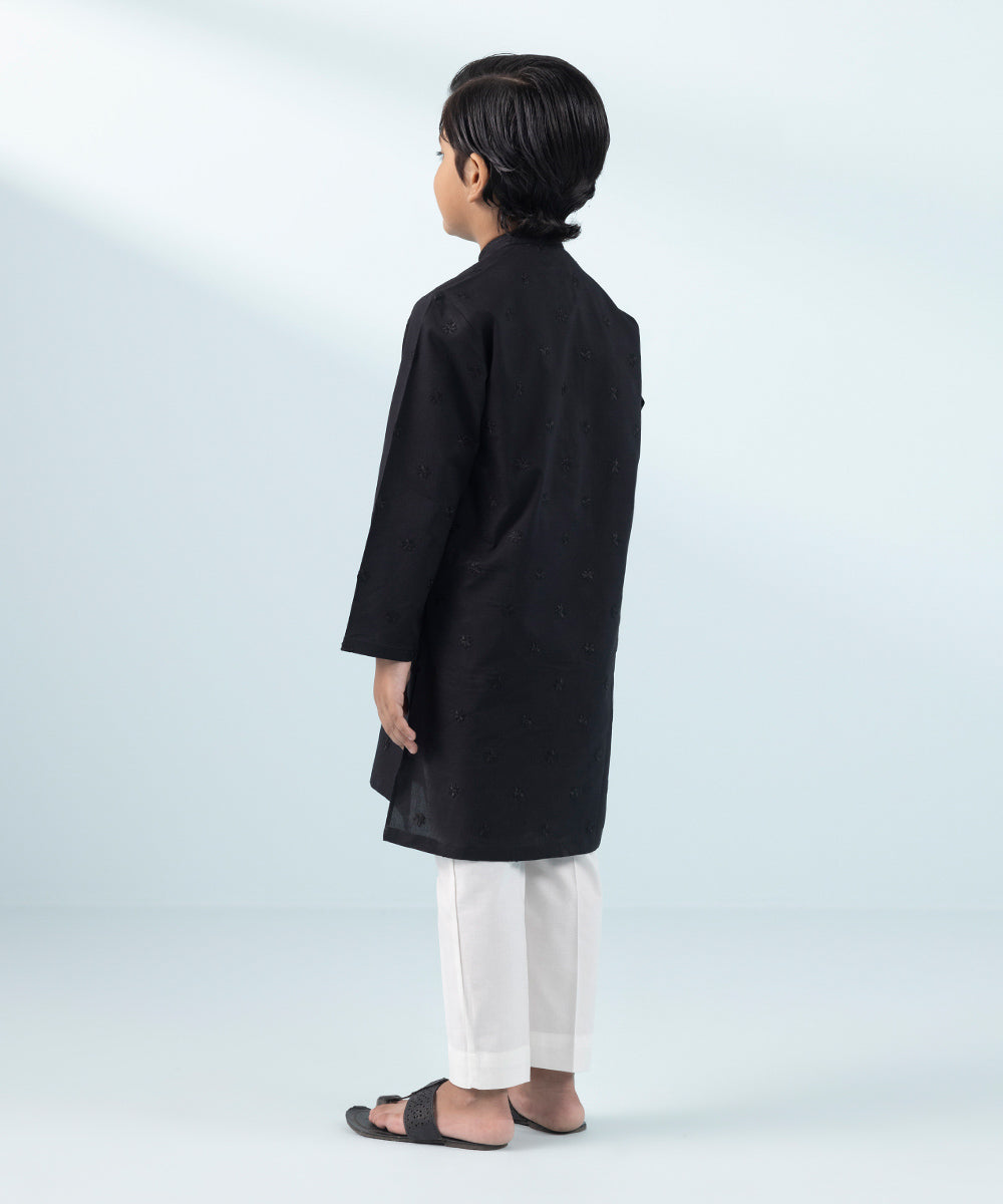 Like Father Like Son Black Boys Kurta