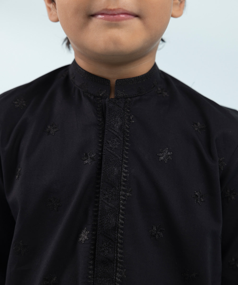Like Father Like Son Black Boys Kurta