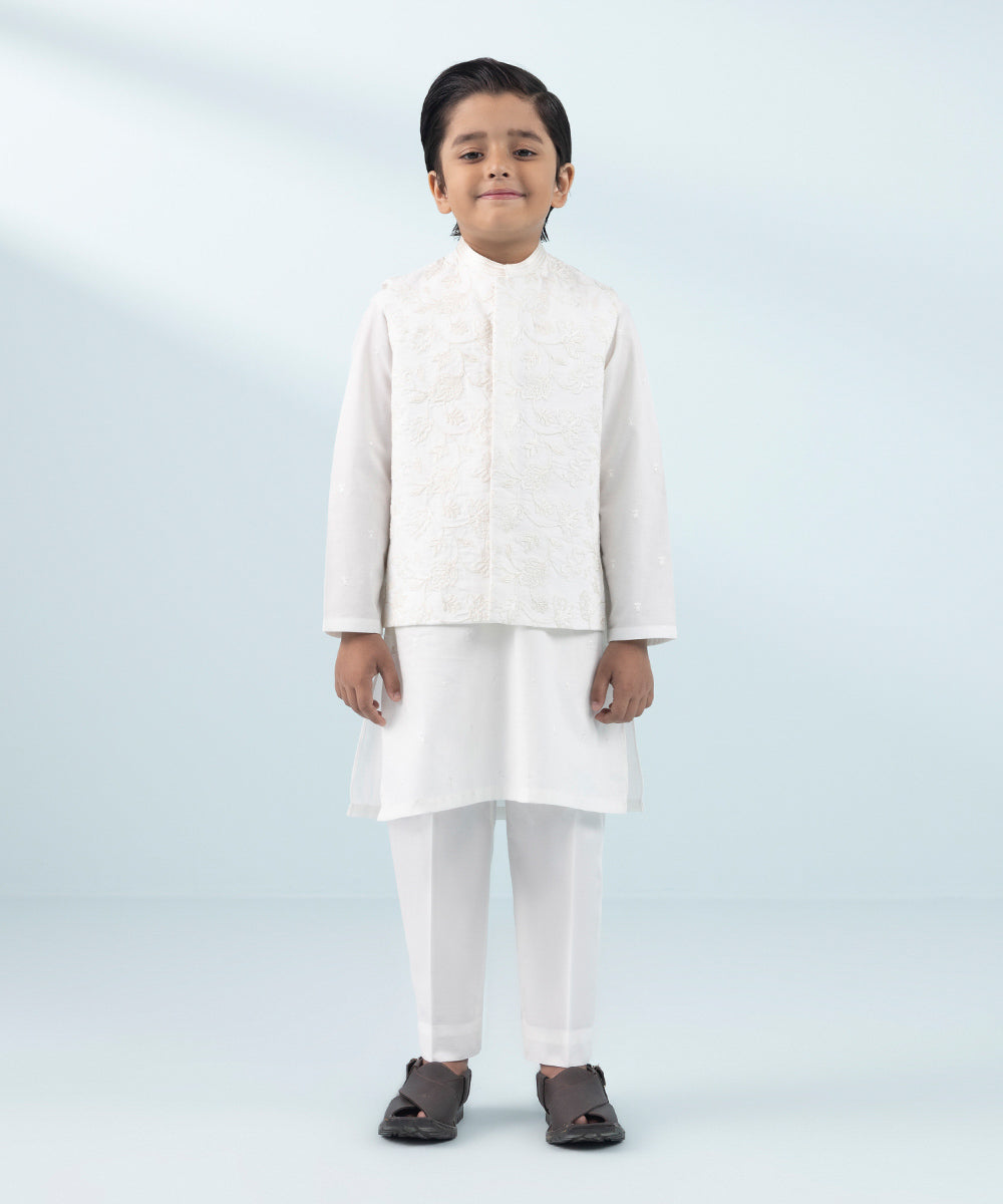 Like Father Like Son White Boys Waistcoat
