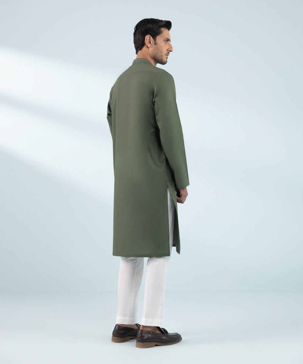 Like Father Like Son Olive Men's Kurta