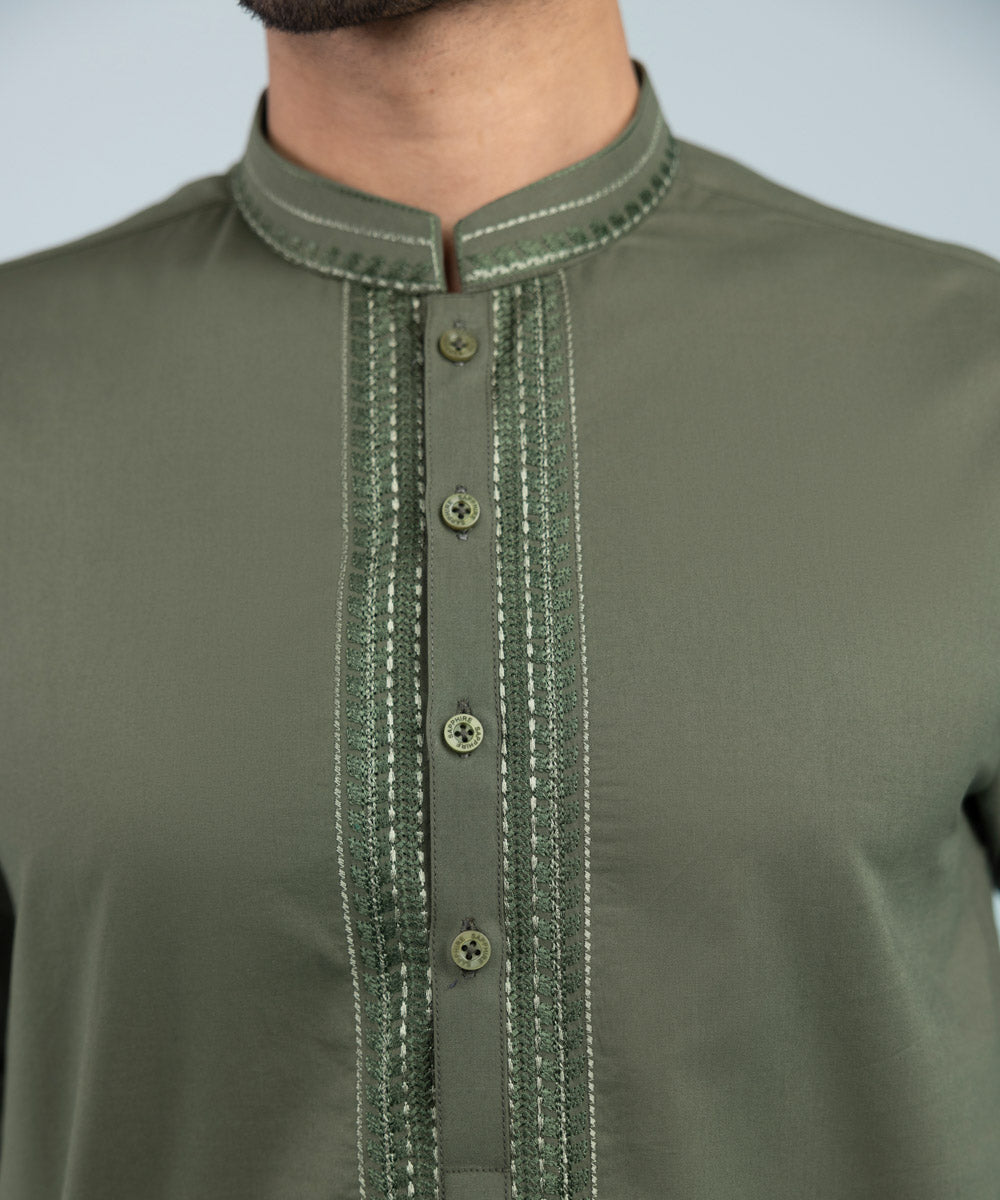 Like Father Like Son Olive Men's Kurta