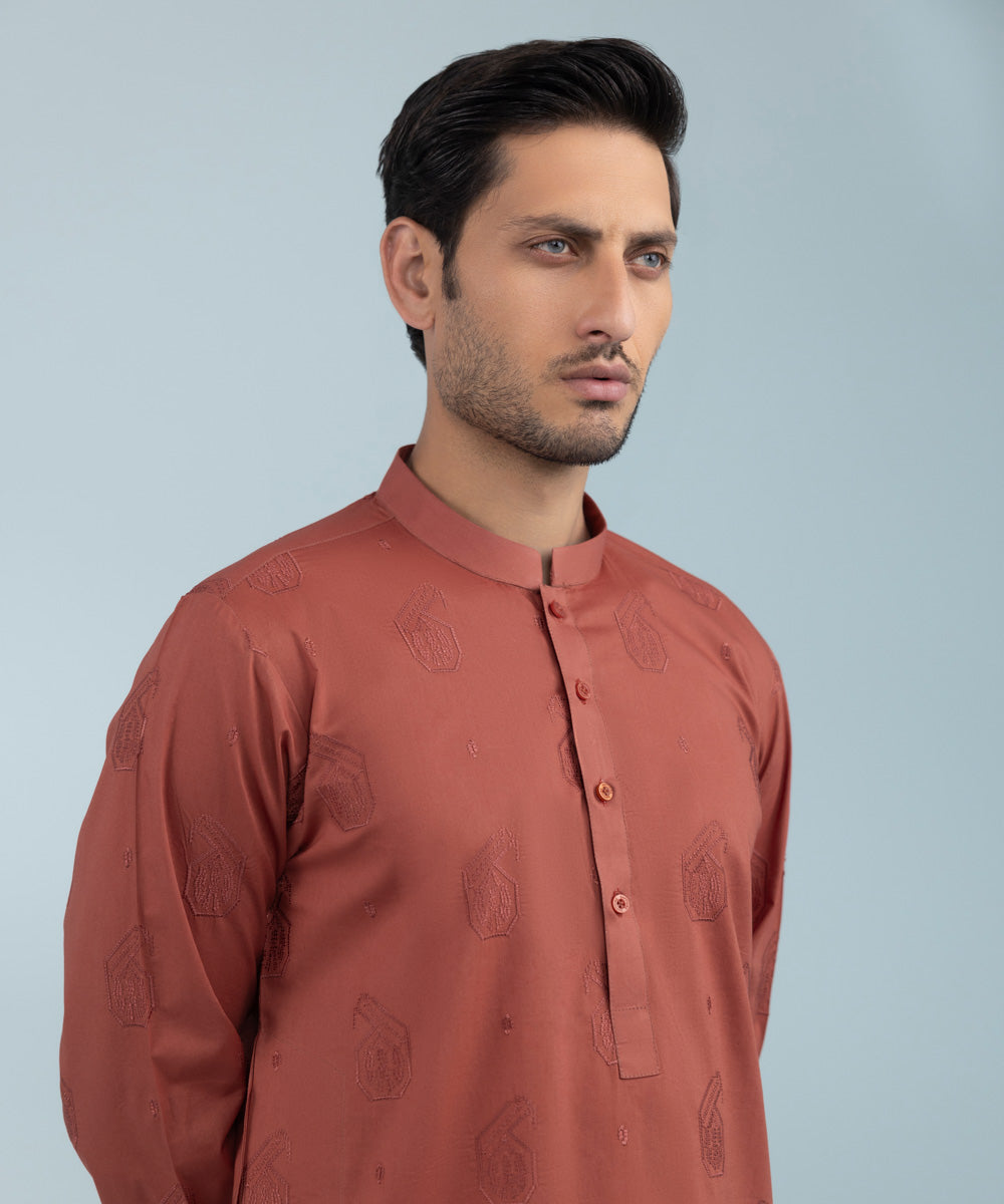 Like Father Like Son Rust Men's Kurta