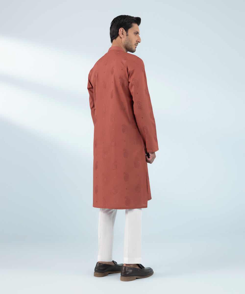 Like Father Like Son Rust Men's Kurta