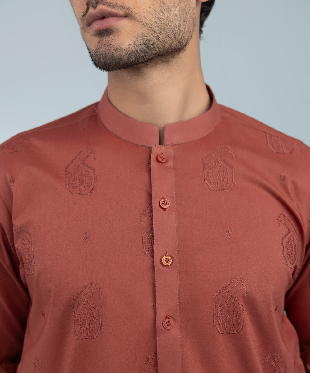 Like Father Like Son Rust Men's Kurta