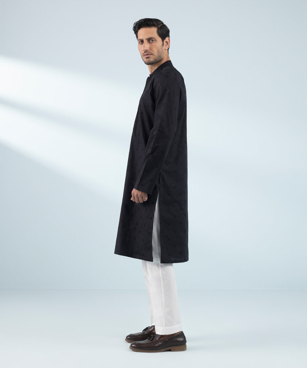 Like Father Like Son Black Men's Kurta