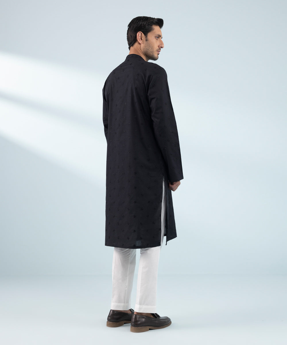Like Father Like Son Black Men's Kurta