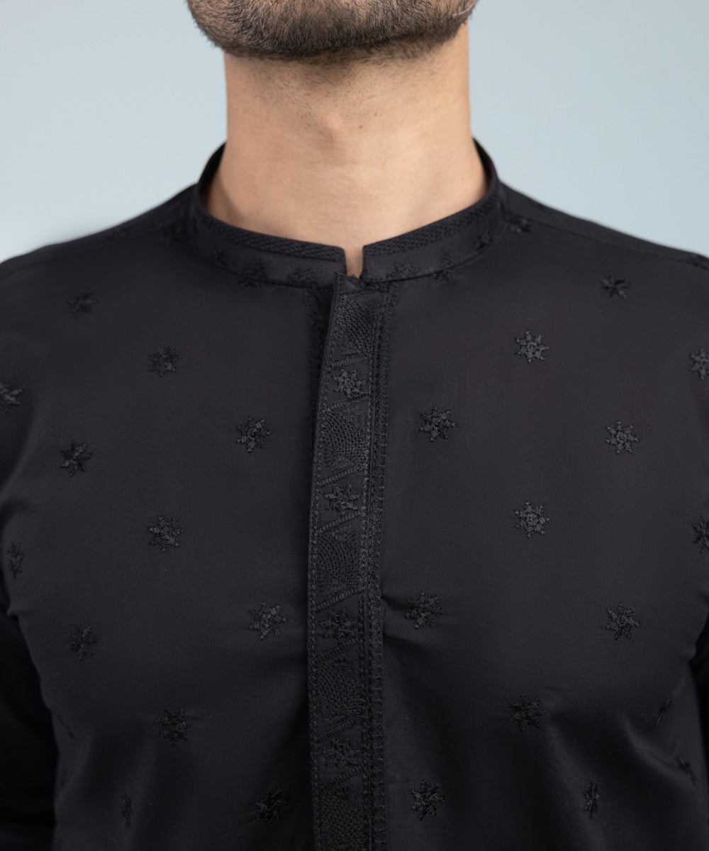 Like Father Like Son Black Men's Kurta