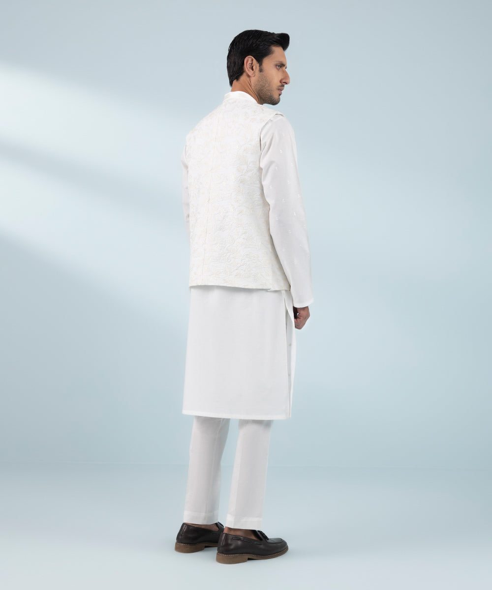 Like Father Like Son White Men's Waistcoat
