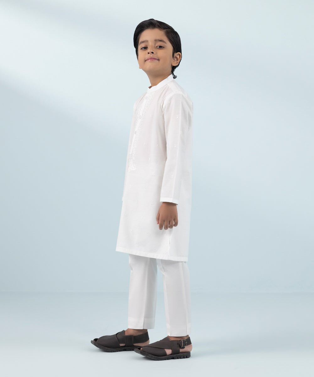 Like Father Like Son White Boys 2 PC Suit